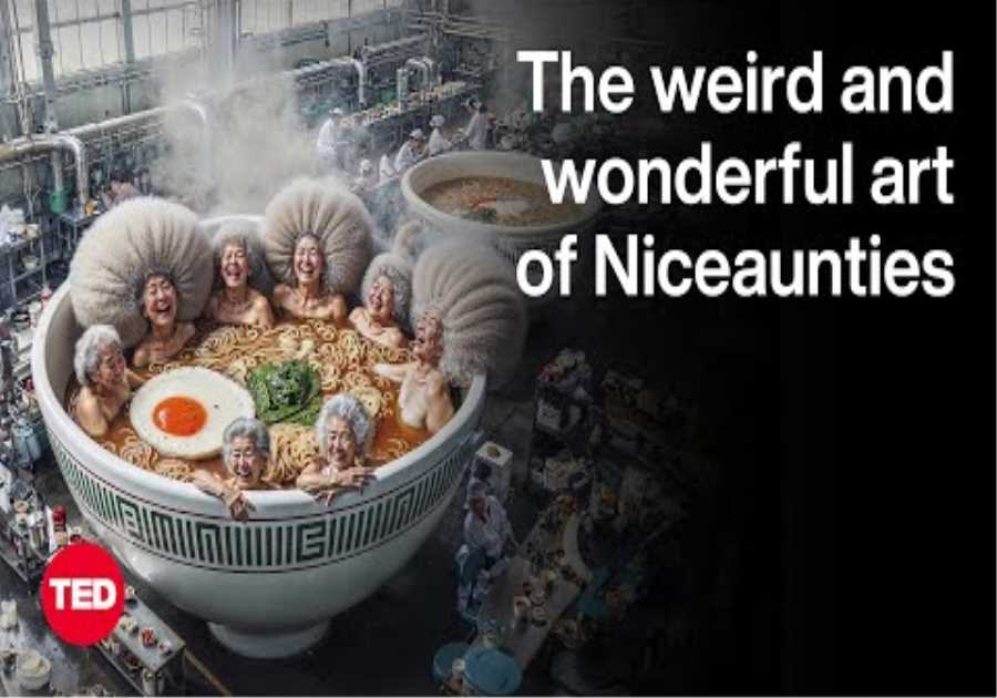 The Weird and Wonderful AI Art of Niceaunties | Niceaunties | TED