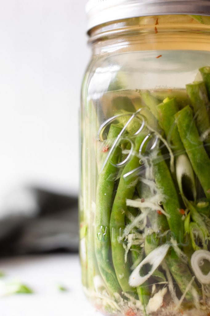 The Best Lacto-Fermented Green Beans with Ginger and Scallions