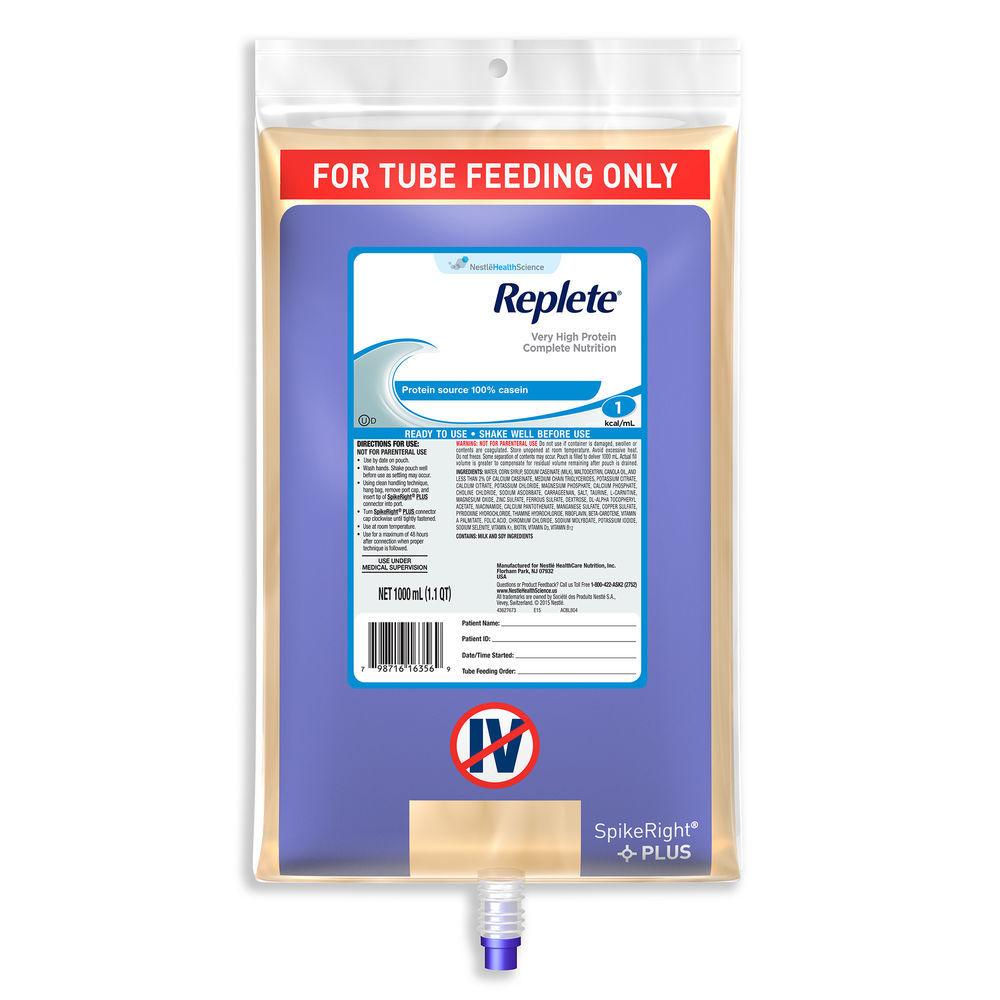 Nestle HealthScience: Replete Very High Protein Complete Nutrition Tube Feeding Formula