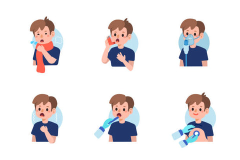 clipart depicting asthma symptoms