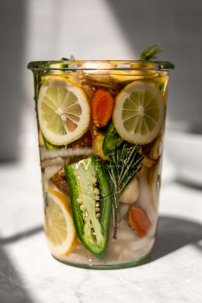 Homemade Fire Cider Tonic with Turmeric and Ginger