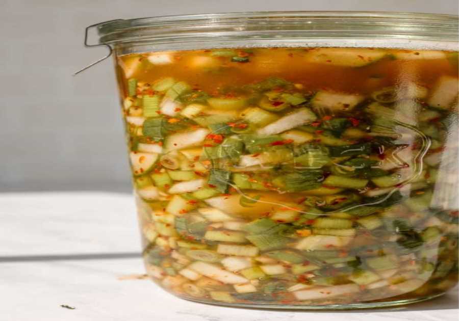 Green Onion Kimchi Inspired Fermented Relish