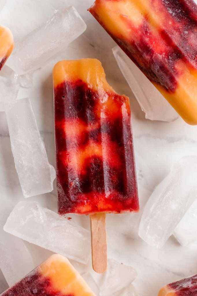 Probiotic Cherry Mango Popsicles Made With Real Fruit