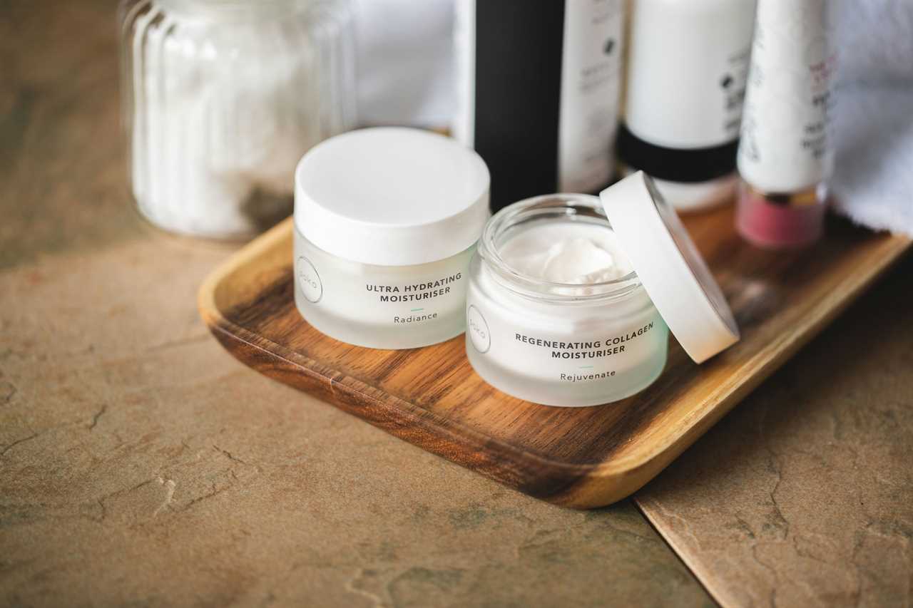 Moisturizer products on a table