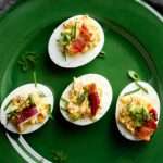 Fermented Jalapeno Deviled Eggs with Bacon